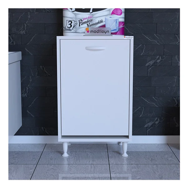 Modilayn Söke 50X75X32,5 cm Kirli Çamaşır Dolabı Sepetli Banyo Dolabı Mutfak Dolabı Çok Amaçlı Dolap - Görsel 3