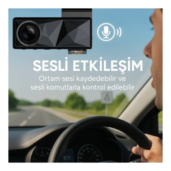 Mieco A11 Wifi/ 4K UHD/ 150° Ultra Geniş Açı/ GPS/ ADAS/ Ön+Arka Araç Kamerası - Görsel 4