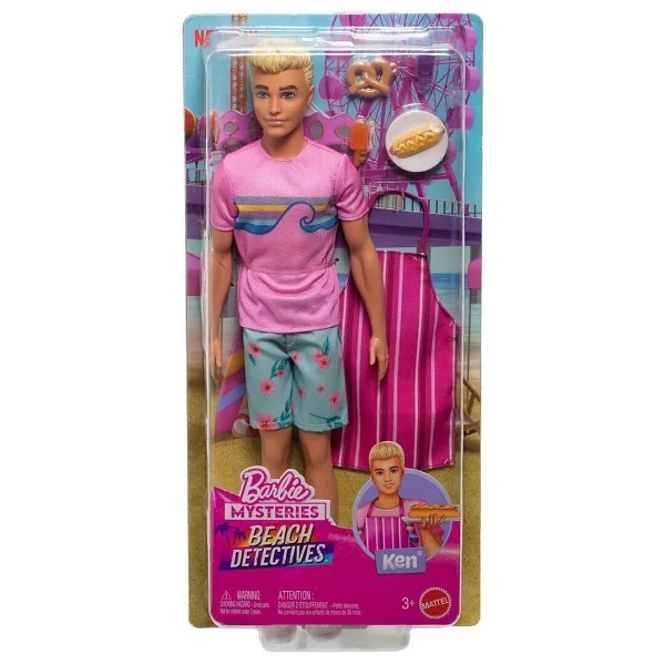 Barbie Mysteries Beach Detectives Malibu Ken Bebek JFV65 - Görsel 5