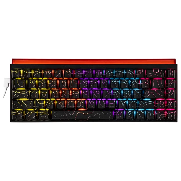 Ajazz NK68 Kontur Siyah RGB %65 TKL Red Switch Kablolu Mekanik Oyuncu Klavyesi - Görsel 6