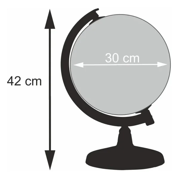 Siyasi Dünya Küresi Kablosuz LED Işıklı En Büyük Boy 30 cm Çaplı Yer Küre Yazılıp Silinebilir - Ege Mavisi - led ışıklı - 30 cm çap 45 cm yükseklik - Görsel 6