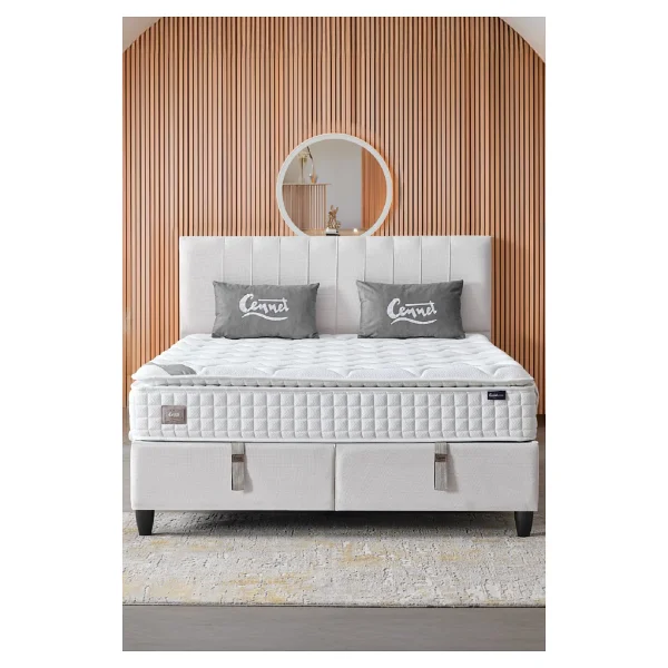 Cennet Yatak Zambak Modeli Çift Kişilik Pedli Paket Yaylı Full Ortopedik Antibakteriyel Yatak - 160 x 200 cm - Görsel 9