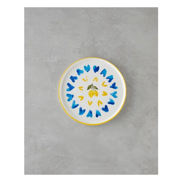 English Home Limonchello Seramik Kahvaltı Takımı 14 Parça 6 Kişilik Desenli Sarı - Mavi Renkli Set - Görsel 3