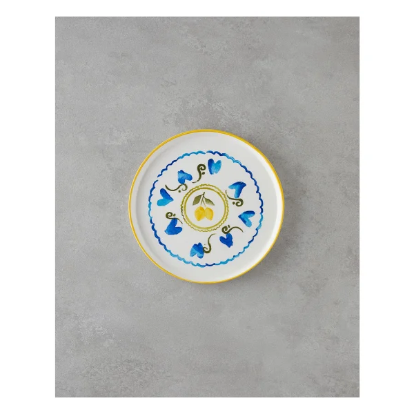 English Home Limonchello Seramik Kahvaltı Takımı 14 Parça 6 Kişilik Desenli Sarı - Mavi Renkli Set - Görsel 4