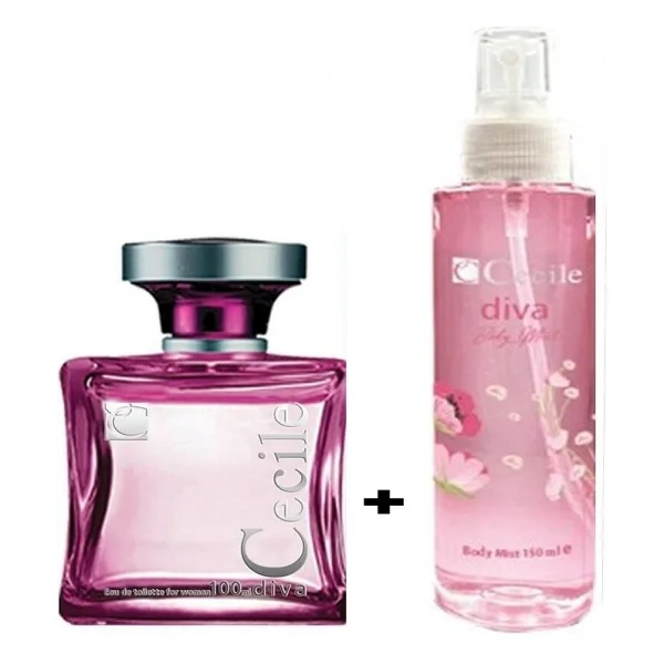 Cecile Diva EDT 100 ml + Vücut Spreyi 150 ml Kadın Parfüm Seti - Görsel 5