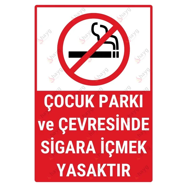 Çocuk Parkı ve Çevresinde Sigara Içmek Yasaktır Levhası - Uv Baskılı Tabela - 20 x 30 cm - Alüminyum - Görsel 7