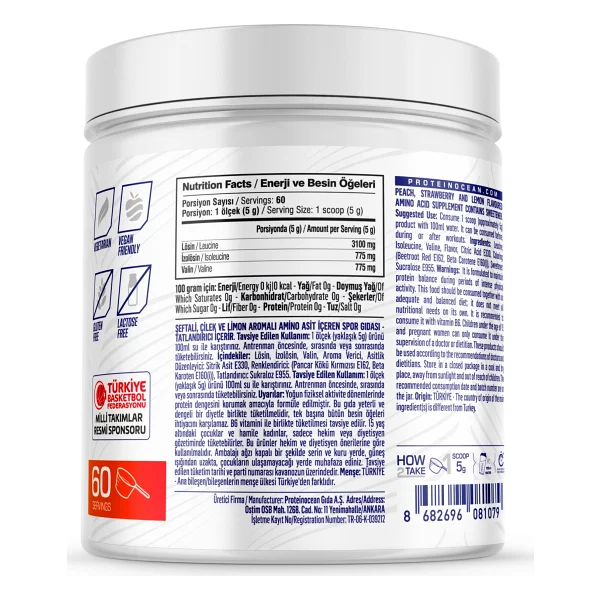 Proteinocean 4:1:1 300 gr 2'li BCAA - Görsel 2