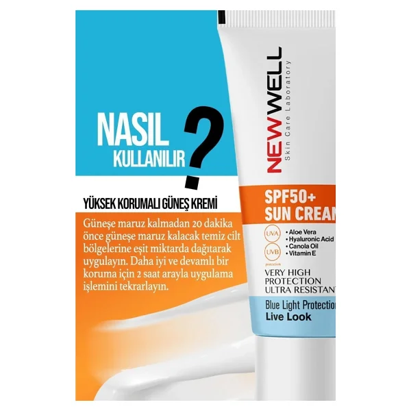 New Well Leke Karşıtı 50 ml 50 Faktör Güneş Kremi - Görsel 3