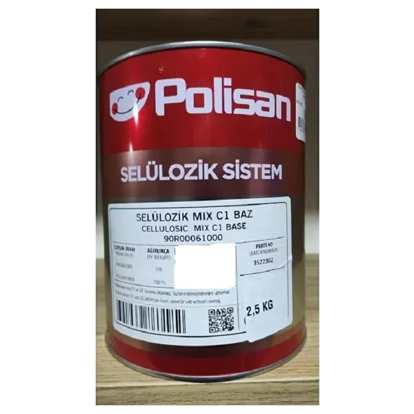 Polisan Selülozik Boya Deniz Mavisi Renk 2,5 kg 2,52 L KOD:5002 - Görsel 2