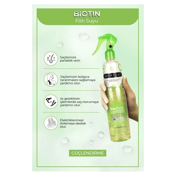 Morfose Biotin İki Fazlı Kondisyoner 400 ml Fön Suyu - Görsel 2