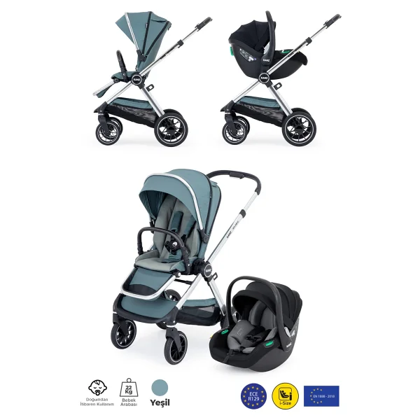 Kanz Explorer Autofold Hunter Green Travel Sistem Bebek Arabası - Görsel 2