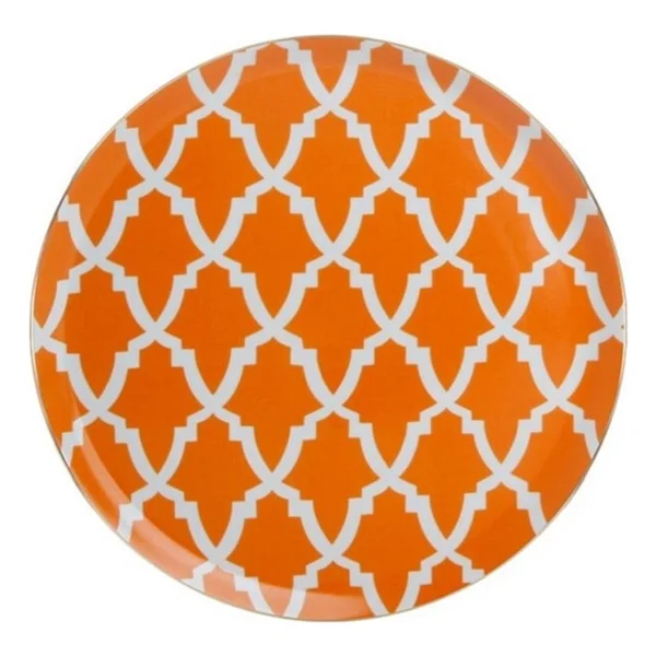 Porland Morocco Desen 3 Turuncu 28 cm Düz Tabak - Görsel 2