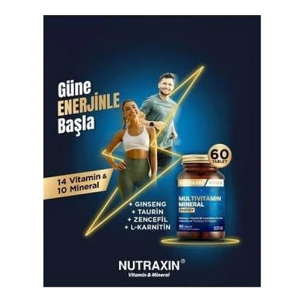 Nutraxin Multivitamin Mineral Energy 60 Tablet - Görsel 4