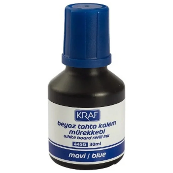 Kraf 445G 30 ml Beyaz Tahta Kalem Mürekkebi Mavi - Görsel 5