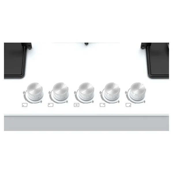 Bosch PNQ7B2O12O Wok Gözlü Beyaz Cam Ankastre Ocak - Görsel 3
