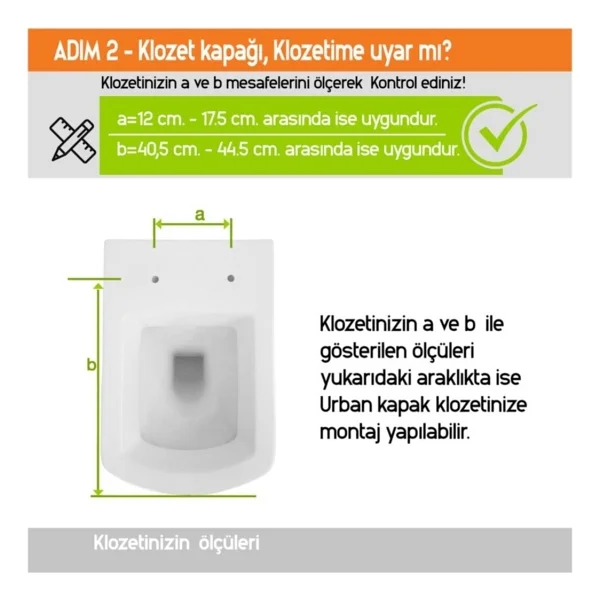 Agara Elitra Kare Yavaş Kapanan Klozet Kapağı Amortisörlü Tak-Çıkar Hijyenik - Beyaz - Görsel 4