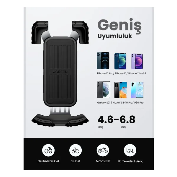 Ugreen 60548 Motosiklet Telefon Tutucu - Görsel 6