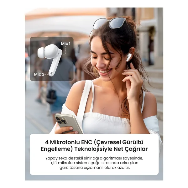 Ugreen HiTune T3 Pro ANC TWS Kulak İçi Bluetooth Kulaklık - Görsel 7