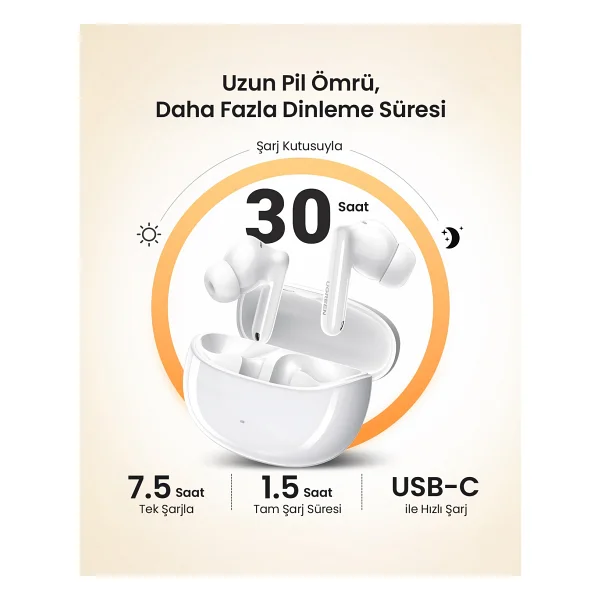 Ugreen HiTune T3 Pro ANC TWS Kulak İçi Bluetooth Kulaklık - Görsel 10