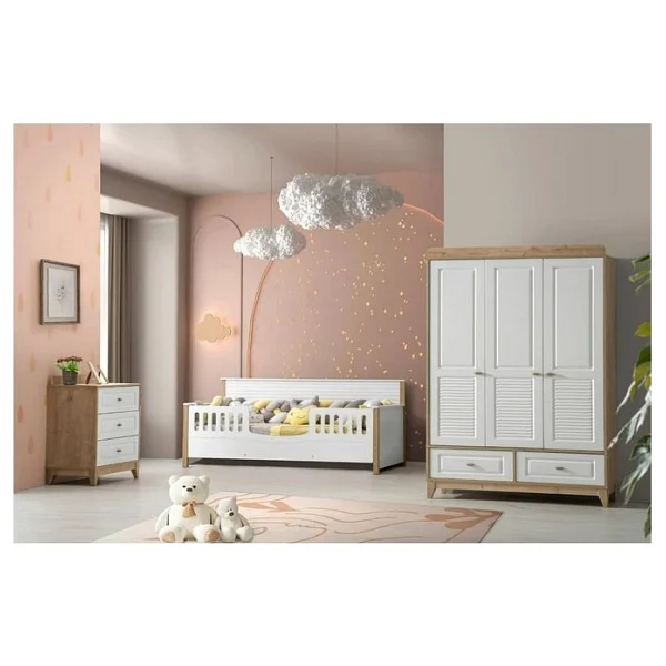 Aymini Milano Yavrusuz Bebek Odası Takımı - Beyaz - Görsel 3