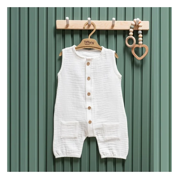 Tiffany Baby Müslin Theme Kısa Atlet Tulum 26023 - Görsel 8
