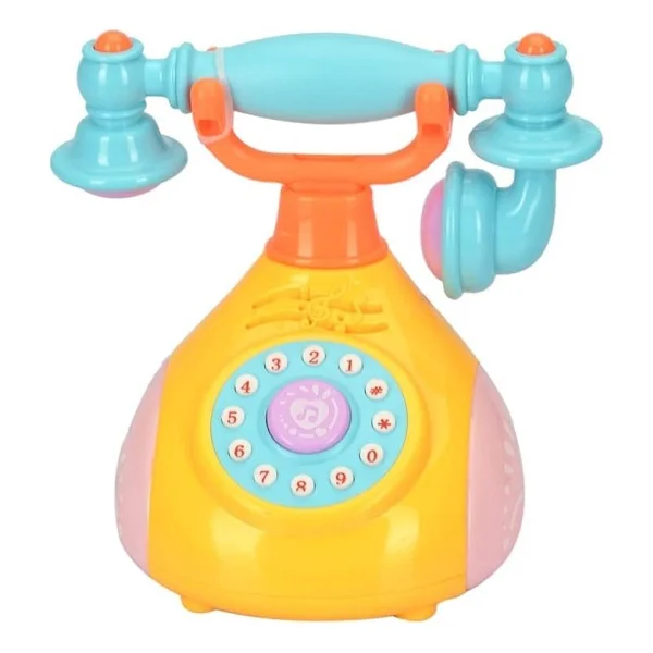 Klasik Stil Pilli Müzikli Çocuk Telefonu - Renkli - Görsel 2