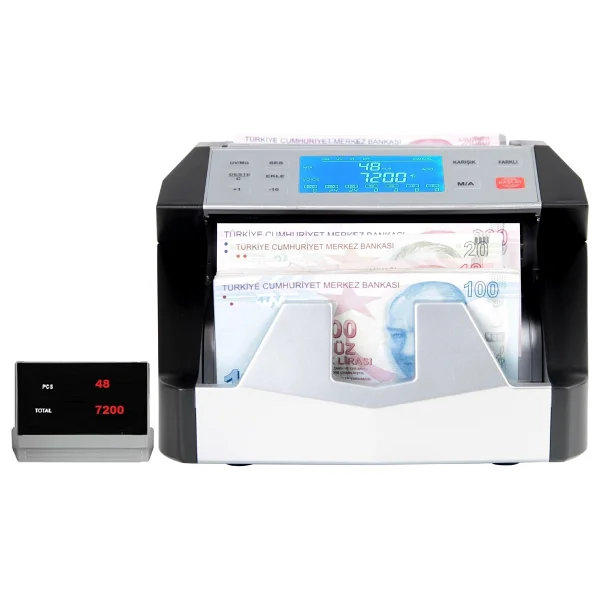 Sigma Karışık Para Sayma Makinesi - Tl - Euro - Usd - Türkçe Sesli Uyarı + Müşteri Ekranı - Görsel 6