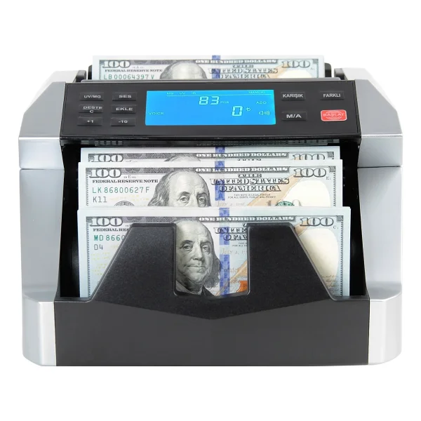 Sigma Karışık Para Sayma Makinesi - Tl - Euro - Usd - Türkçe Sesli Uyarı + Müşteri Ekranı - Görsel 3