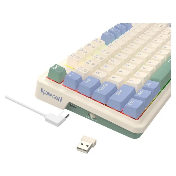 Redragon Ucal K673 Pro RGB %75 TKL Red Switch Kablolu/Kablosuz Mekanik Oyuncu Klavyesi - Görsel 2
