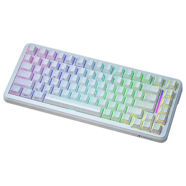 Attack Shark X82 Pro HE RGB %75 TKL Beyaz Magnetic Switch Kablolu/Kablosuz Mekanik Oyuncu Klavyesi - Görsel 2