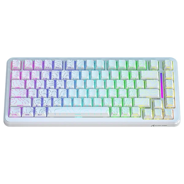 Attack Shark X82 Pro HE RGB %75 TKL Beyaz Magnetic Switch Kablolu/Kablosuz Mekanik Oyuncu Klavyesi - Görsel 3