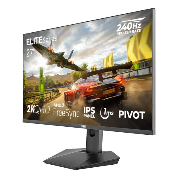 Dragos ELITESeries E270QHD240 27" 1 ms 2K Pivot IPS 240 Hz Oyuncu Monitörü - Görsel 2