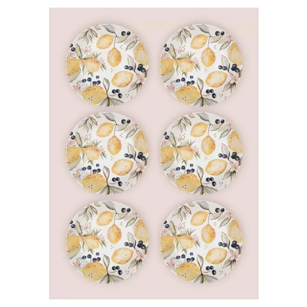 The Mia Limoncello 20 cm 6'lı Yemek Tabağı - Görsel 6