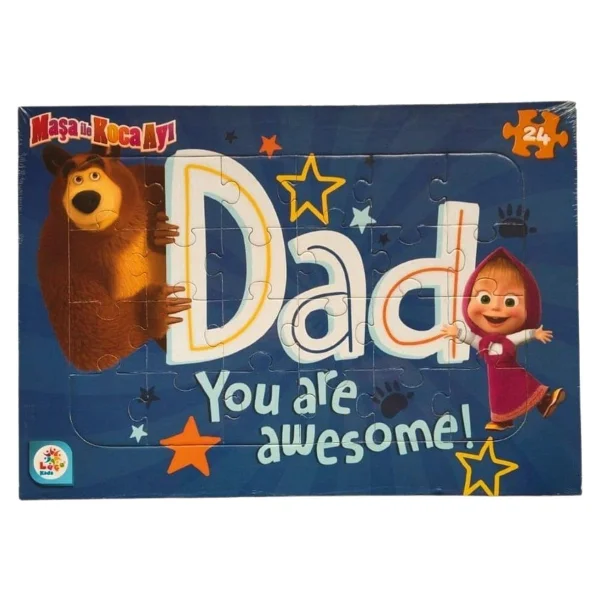 LAÇO KİDS Laço Kids Masha Koca Ayı 24 Parça Frame Puzzle - Görsel 3