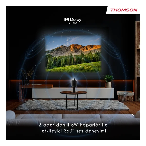 Thomson Vega PG35B 350 Lümen Full HD Android Taşınabilir Projeksiyon Cihazı - Görsel 7