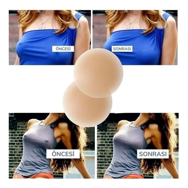 Buffer Silikon Göğüs Ucu Kapatıcı Gizleyici Bant Aparat Nipple Pad - Görsel 7