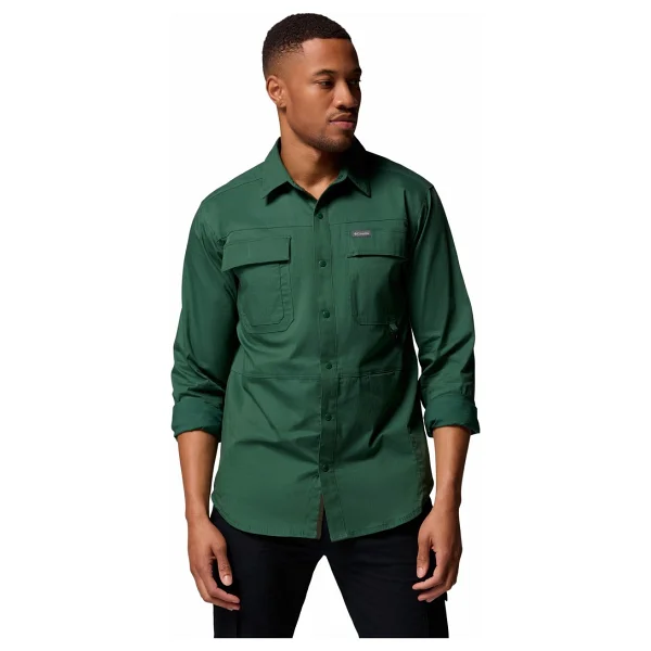 Columbia Landroamer Twill AM1594-375 Uzun Kollu Yeşil Erkek Gömlek - Görsel 4