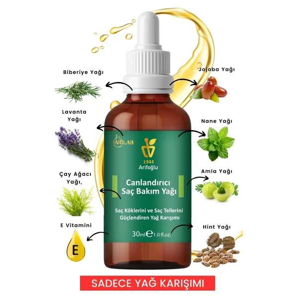 Arifoğlu Canlandırıcı 30 ml Saç Bakım Yağı - Görsel 4