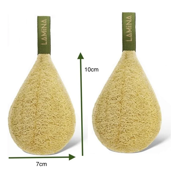 Lamina Doğal Kabak Lifi Banyo ve Hamam Kesesi 5 Parça Set Çift Taraflı Peeling Özellikli - Görsel 7