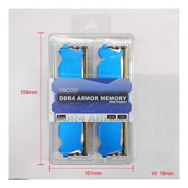 Oscoo Blue Armor T200 32GB (2X16) 3200MHZ CL22 Ddr4 1.2V Ram - Görsel 5