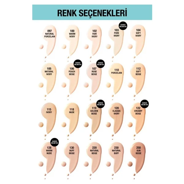 Maybelline Fit Me Matte + Poreless 118 Nude 30 ml Likit Fondöten - Görsel 9
