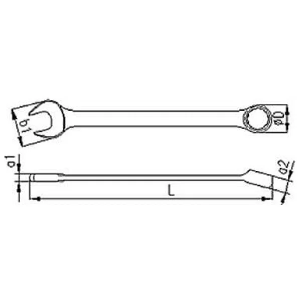 İzeltaş 0320 24 mm Kısa Kombine Anahtar - Görsel 2
