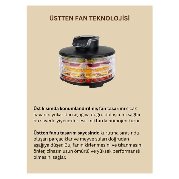 Vicoa VFD-1205 Meyve Kurutma Makinesi - Görsel 5