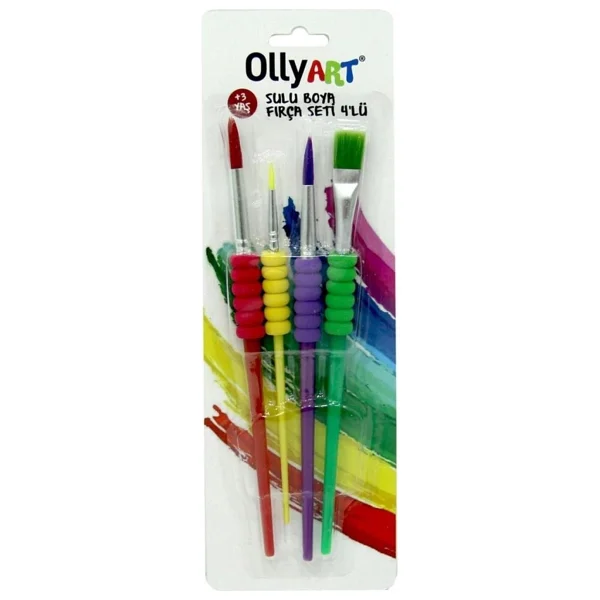 Carioca Ollyart Sulu Boya Firca Seti 4Lu, Karisik / Ln-3204 - Görsel 2