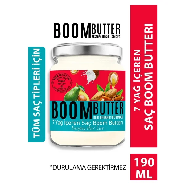 Boom Butter 7 Yağ İçeren 190 ml 2 Adet Saç Bakım Yağı - Görsel 6