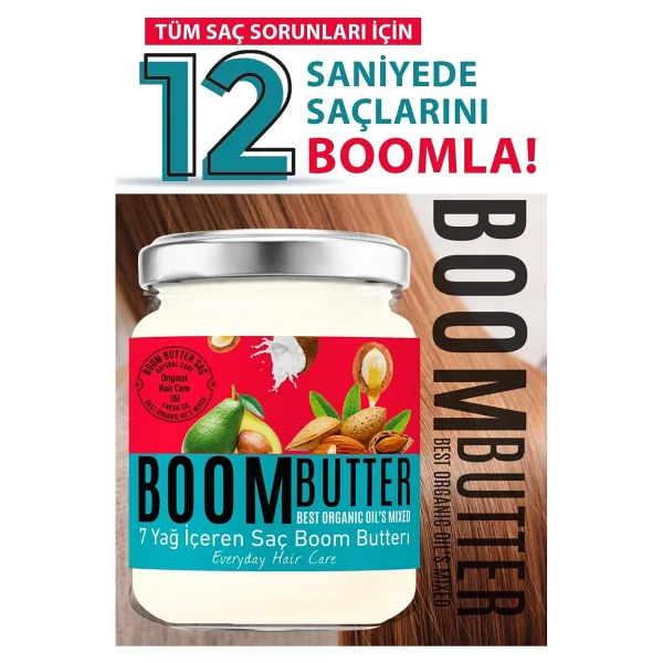 Boom Butter 7 Yağ İçeren 190 ml 2 Adet Saç Bakım Yağı - Görsel 7