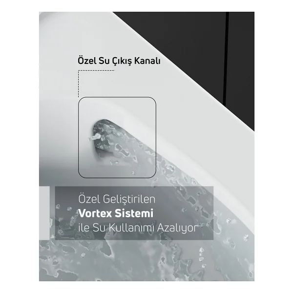 Creavit NO323 Nora Vortex Flush Asma Klozet Ve Kapak - Görsel 3