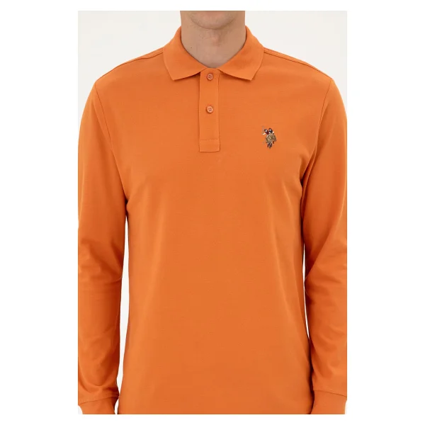 U.S. Polo Assn 50313772 Uzun Kollu Polo Yaka Erkek Tişört - Görsel 6