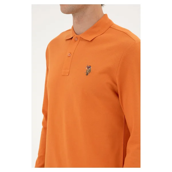 U.S. Polo Assn 50313772 Uzun Kollu Polo Yaka Erkek Tişört - Görsel 7