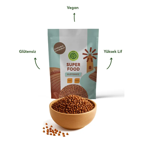 Glutensiz Fabrika 1 kg Sade Kavrulmuş Karabuğday - Görsel 2